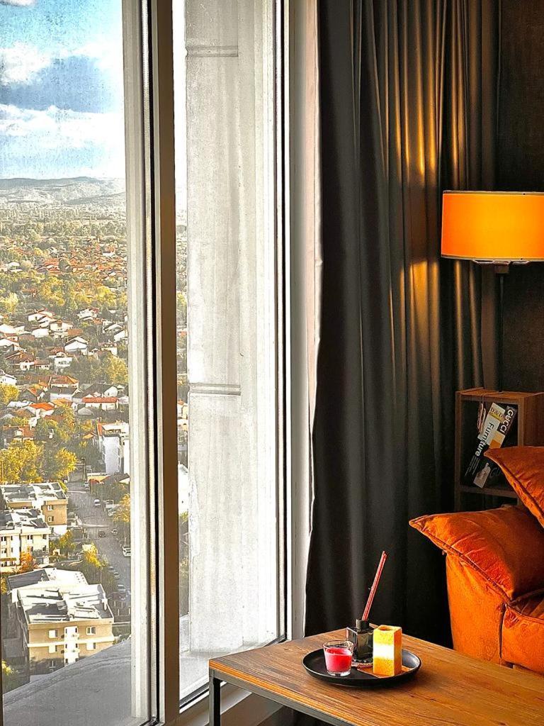 Alfred Sky Smart Apartment 29Th Spa Included สโกเปีย ภายนอก รูปภาพ