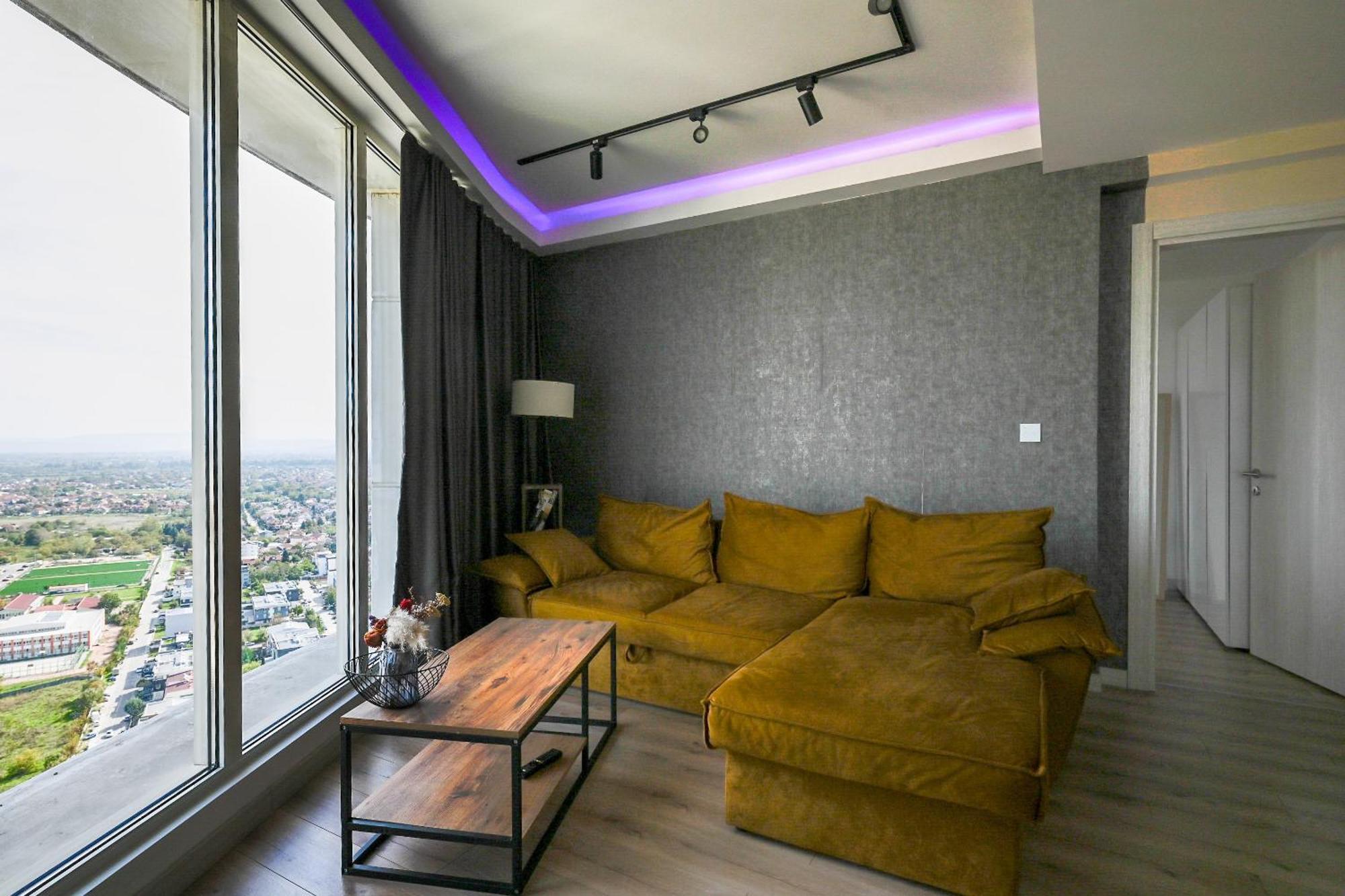 Alfred Sky Smart Apartment 29Th Spa Included สโกเปีย ภายนอก รูปภาพ